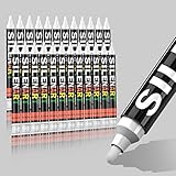 SILENART Weiße Kreidemarker mit feiner Spitze, löschbar, für Whiteboard-Fenstermarker...