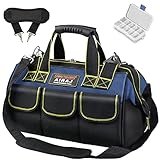AIRAJ Werkzeugtasche,Pro Kleine Werkzeugtaschen (36×21×26cm),aus 1680D Polyester,mit 14...