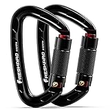 FresKaro Kletter Karabiner, Schraubkarabiner mit Große öffnung, Karabinerhaken...