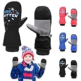 Kinder Skihandschuhe - Wasserdicht Handschuhe Thermo Atmungsaktiv Fäustlinge...