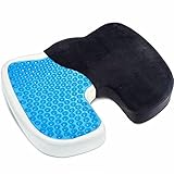Bürostuhl Sitzkissen Ergonomisch Orthopädisch Memory Foam mit Gel Dämpfung Stützkissen...