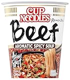 Nissin Cup Noodles – Beef, Einzelpack, Soup Style Instant-Nudeln japanischer...