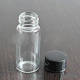 5/10 Stück klare Braunglasflaschen kleine Probenfläschchen für Medikamente Laborpulver...