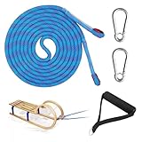 Shinybox Schlittenseil mit Karabiner, 5m Schlittenseil mit Griff, Schlittenleine,...