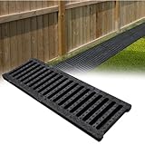 GFLPSQIA entwässerungsrinne Abflussgitter Aus Kunststoff, Rechteckige Abflussabdeckung...