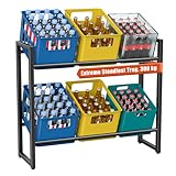 TESSTINA Getränkekistenregal für 6 Kisten, Trag. 300KG, Getränkeregal aus...