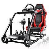 Anman Racing Flight Simulator Cockpit mit rotem Sitz für Logitech IThrustmaster G923 G29...