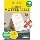 Hey Nature Mottenfalle Kleidermotten 10 Stück, Kleidermottenfalle, insektizidfreie...