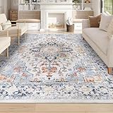 Homcomodar Vintage Teppiche Wohnzimmer 160x230cm Großer Teppich Waschbar Boho Teppiche...
