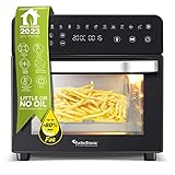 TurboTronic digitaler Mini Backofen - 4in1 Heißluftofen und Heißluftfritteuse...