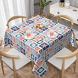 Party-Tischdecke, 54X54, Quadratisch, Bedrucktes Muster, Wasserfest, für Hochzeit,...