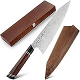 HEZHEN 21.5cm Kiritsuke Kochmesser 110 Lagen Volles Damaskus Stahl Küchenmesser...