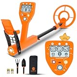 SUNPOW Metal Detector for Children - Exclusive Cartoon LCD Display, IP68 Waterproof Spool,...