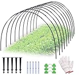 Neegool Pflanztunnel Bögen, 50 PCS Tunnelbögen Hochbeet, Gewächshausbogen mit 6mm...