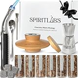 SPIRITLABS Cocktail-Räucher-Kit mit Taschenlampe | All-in-One-Whiskey-Räucher-Kit mit 6...