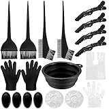 Yibaijia 18 Stk Haarfärbepinsel Set, Haare Färben Zubehör, Haar Färben Färbung Tool,...