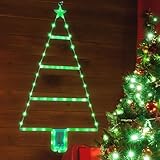 Weihnachtsbeleuchtung Außen Batterie, Moxled 61cm LED Leiter Lichterkette Batterie mit...