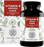 NATURE LOVE® Vitamin B Komplex Forte - Mit 500 µg Vitamin B12 pro Tagesdosis - 180...