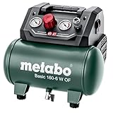 Metabo Kompressor Basic 160-6 W OF – 601501000 – Kompressor mit leistungsstarkem Motor...