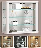 VCM Wandvitrine Hängevitrine Glasvitrine Wand Schaukasten Vitrine Glas Vitrosa S Weiß