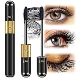 Mascara Wasserfest Schwarz - Silk Fiber Eyelash Mascara Wimperntusche Extra Long...