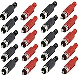 RUNCCI-YUN 30 Stück Cinch Stecker,RCA Löten Verbinder,Audio RCA...