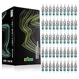 50 Pcs Tattoo Cartridges Nadeln Einweg Mixed # 10 Bugpin Round Liner Curved Magnum Shader...