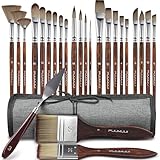 Pinselset Acrylfarben - 25 Stück Premium Synthetisches Künstlerpinsel mit...