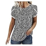 Tunika Damen Sommer locker beige Pullover Bluse gestreift Damen t Shirt Damen Kurzarm...