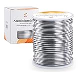 Mocraft Ø2mm Aluminiumdraht Silber 50m,1 Rollen Aluminium Schmuckdraht,...