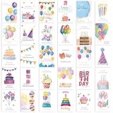 30 Geburtstagskarten | Glückwunschkarten zum Geburtstag mit Kraft Umschlägen |...