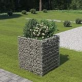 LIGTEX Nice Cool-Gabione Hochbeet aus verzinktem Stahl 90x90x100 cm