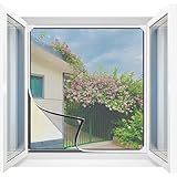 Fliegengitter Fenster Magnet,Selbstklebendes Fliegengitter für Fenster Max...