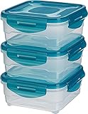 Amazon Basics Gefrierbehälter im Set, mit Deckel, luftdicht, auslaufsicher, stapelbar,...