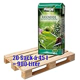 Rasenerde Plantop 20 Sack je 45 Liter = 900 Liter Qualitäts-Rasensubstrat aus...