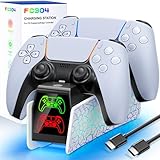GAMSINGY Ladestation für PS5 Controller, Ladestation für PlayStation 5 /Dualsense...