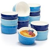 COM-FOUR® 12x Soufflé Förmchen - Creme Brulee Schälchen aus Keramik -...