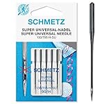 SCHMETZ Nähmaschinennadeln | 5 Black Super Universal-Nadeln | Nadeldicke 90/14 | 130/705...