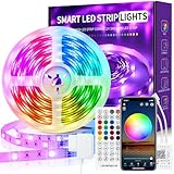 Beaeet LED Strip 5m, LED Streifen Farbwechsel LED Band 5m Selbstklebend mit Fernbedienung...