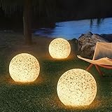 Solar lampen Für Außen Kugel RGB Verstellbarer Solarkugeln Für Außen Winterfest LED...
