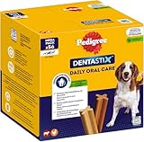Pedigree DentaStix Hundesnack für mittelgroße Hunde (10-25kg), Zahnpflege-Snack mit Huhn...