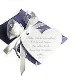 Weddix 30 Anhänger Gastgeschenke Hochzeit weiß mit Hochzeitsmandel Spruch bedruckt...