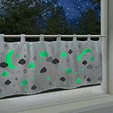 Delindo Lifestyle Scheibengardine fluoreszierend Dream, Gardine für Kinder, Moderne...