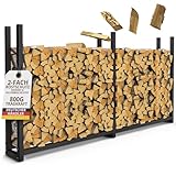 Kaminholzregal aussen VERZINKT ohne Dach 223x25x115 ohne Abdeckplane 800kg Brennholz...
