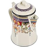 USHOBE Emaille Kaffeemaschine Kaffeekanne: Emaille Kaffeemaschine Camping Kaffeemaschine...