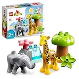 LEGO DUPLO Wilde Tiere Afrikas, Lernspielzeug für Jungen und Mädchen ab 2 Jahre,...