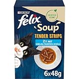 FELIX Soup Tender Strips Suppe für Katzen, 1 Packung (6 x 48g)