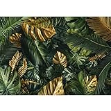 Runa Art Fototapeten 396 x 280 cm tropische Blätter Botanik - Vlies...