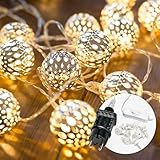 CozyHome Marokkanische LED Lichterkette Innen mit Stecker - 7 Meter & 20 LED in...