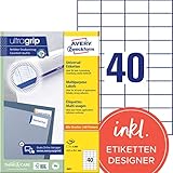 AVERY Zweckform 3651 Universal Etiketten (4.000 Klebeetiketten, 52,5x29,7mm auf...